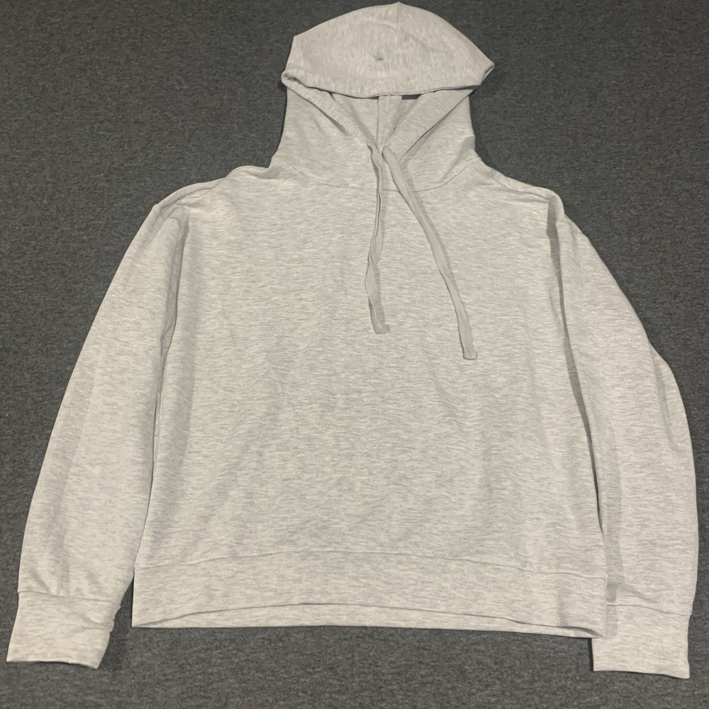 Quince SuperSoft Fleece Pullover Hoodie Heather Grey Sweater - Size XS